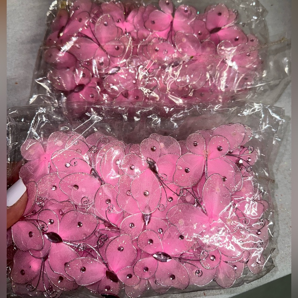 Decorative individual butterflies each pack sold separately each has 12 pieces